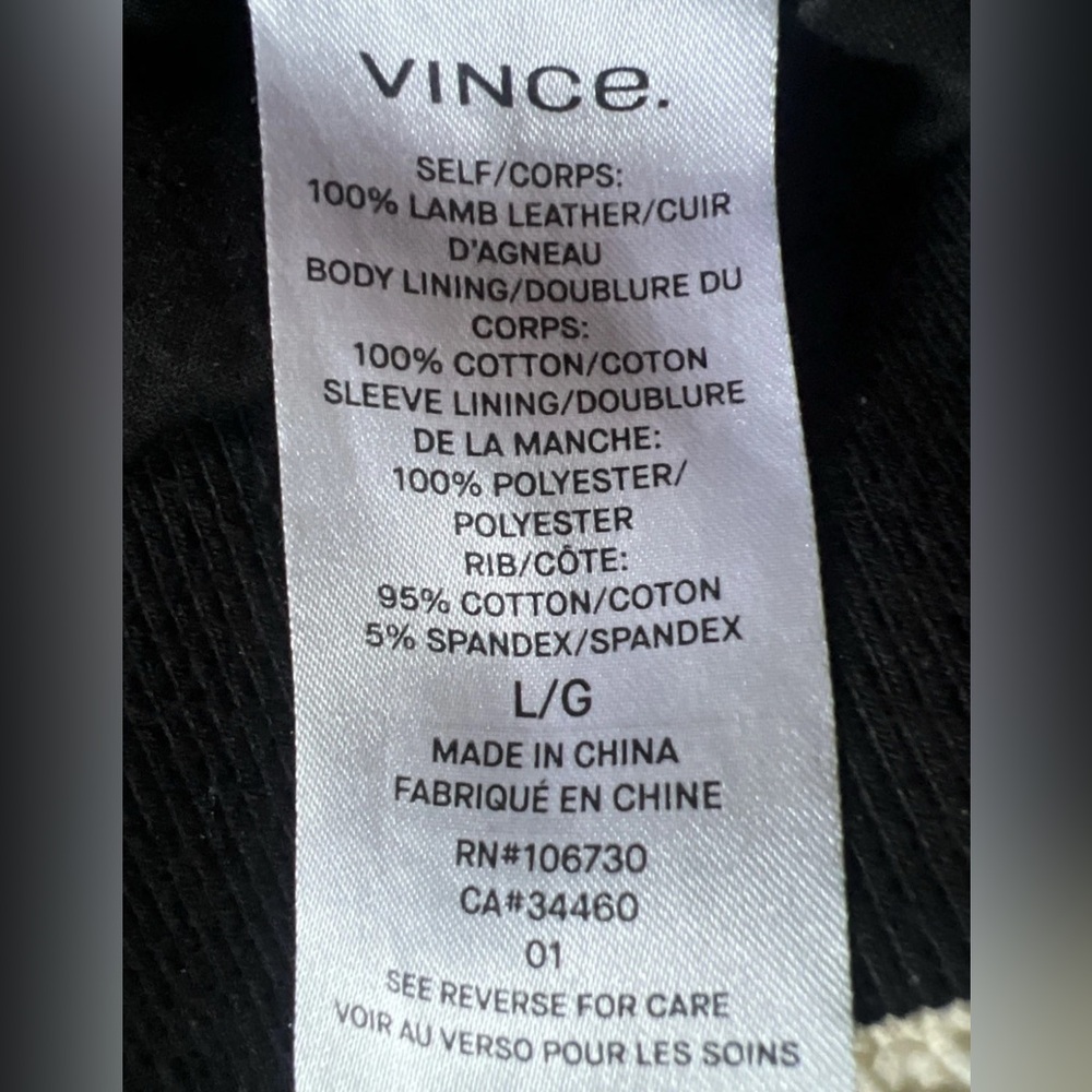 Vince Lamb Leather Café Racer Moto Jacket Women’s L / Men’s M Ret $1,000 Perfect - Picture 8 of 10